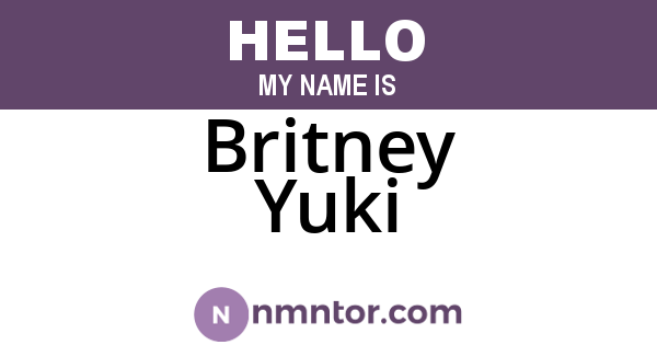 Britney Yuki