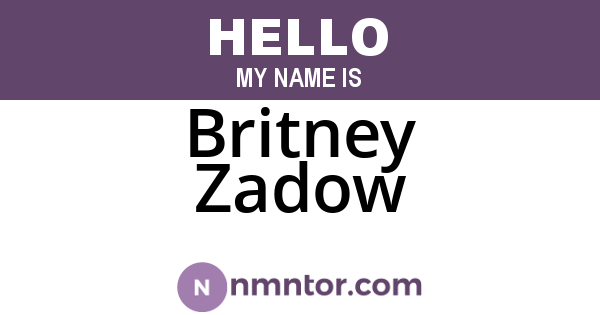 Britney Zadow