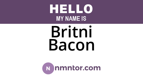 Britni Bacon