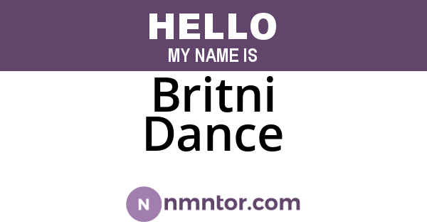 Britni Dance