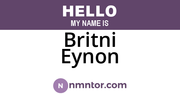 Britni Eynon