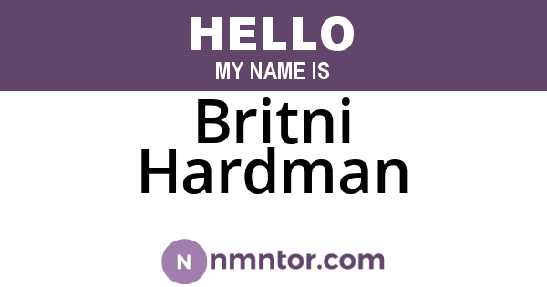Britni Hardman