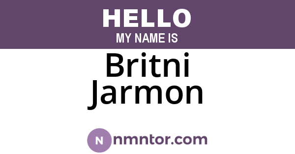 Britni Jarmon