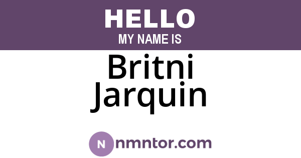 Britni Jarquin