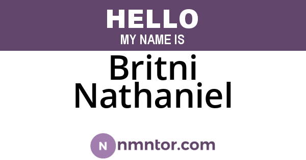 Britni Nathaniel
