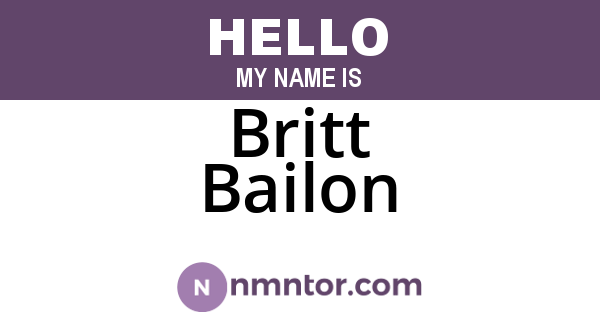 Britt Bailon