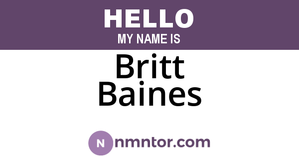 Britt Baines