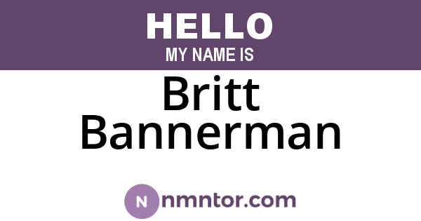 Britt Bannerman