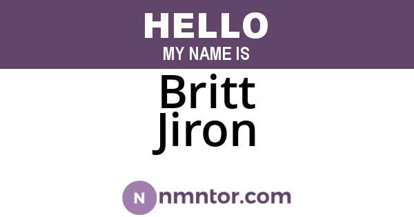 Britt Jiron