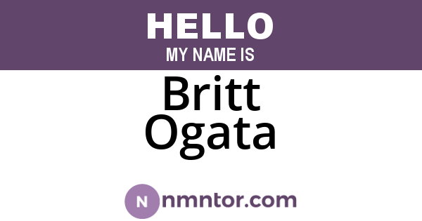 Britt Ogata
