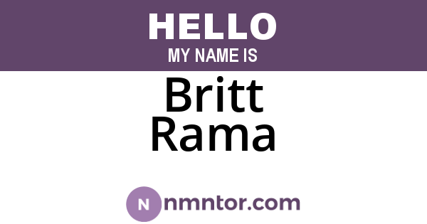 Britt Rama