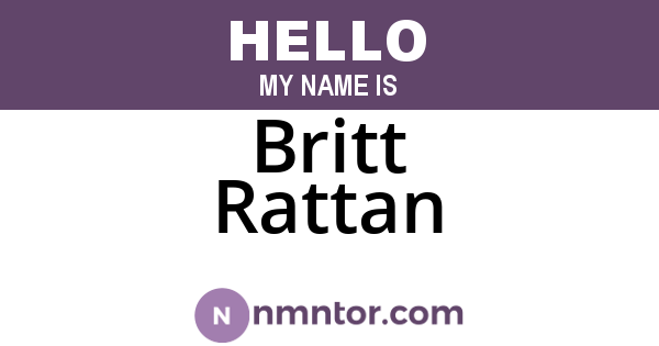 Britt Rattan