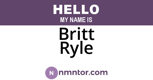 Britt Ryle