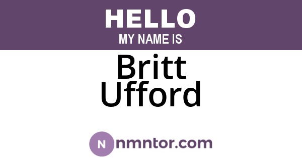 Britt Ufford