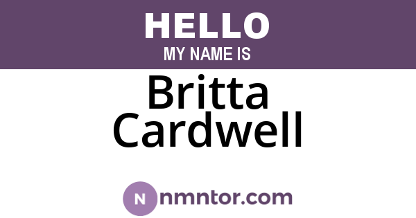Britta Cardwell