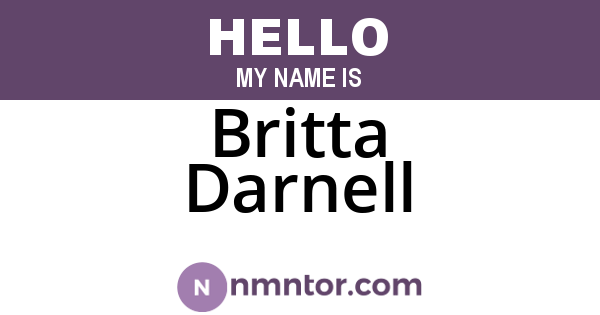 Britta Darnell