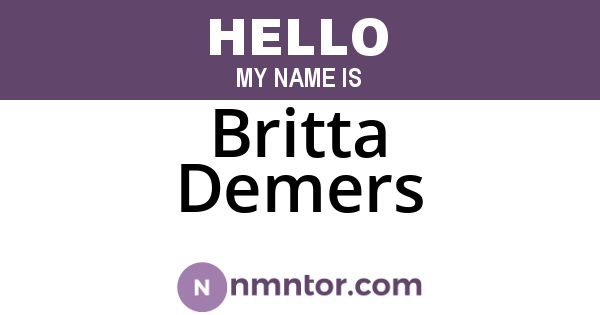 Britta Demers
