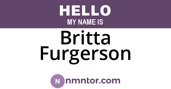 Britta Furgerson