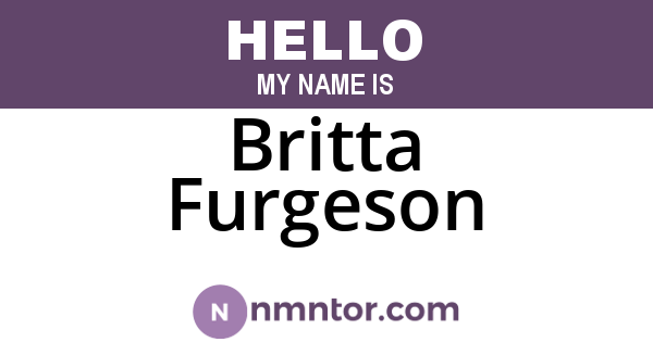 Britta Furgeson