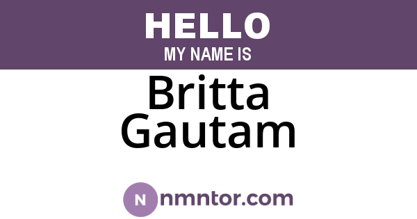 Britta Gautam