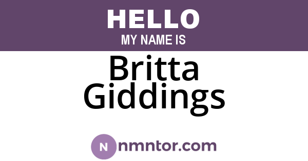 Britta Giddings