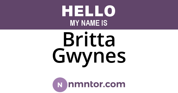 Britta Gwynes