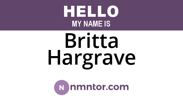 Britta Hargrave