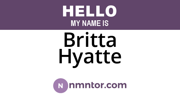 Britta Hyatte