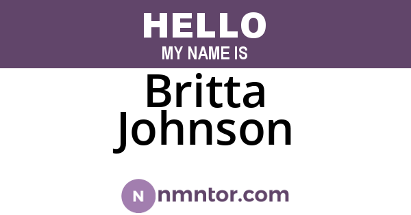 Britta Johnson