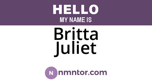 Britta Juliet