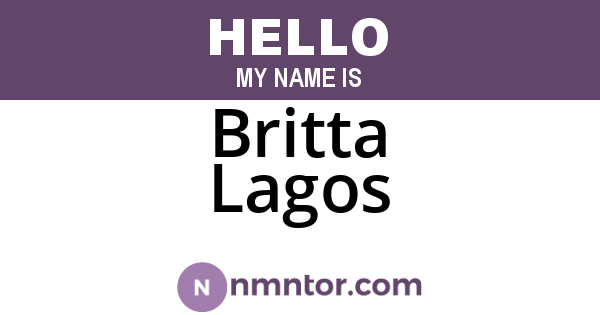 Britta Lagos