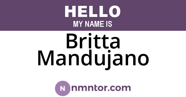 Britta Mandujano