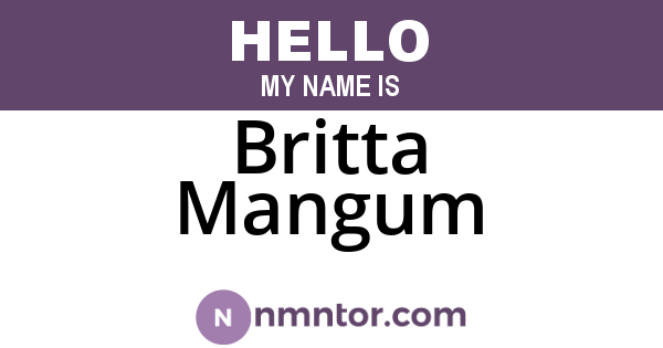 Britta Mangum