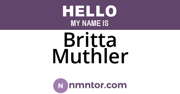 Britta Muthler