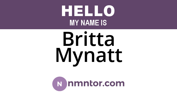 Britta Mynatt