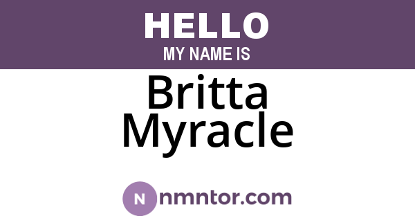 Britta Myracle