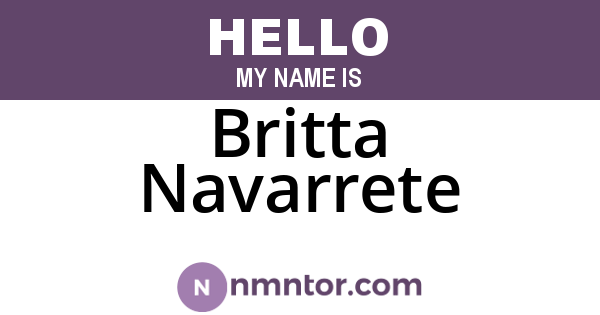 Britta Navarrete