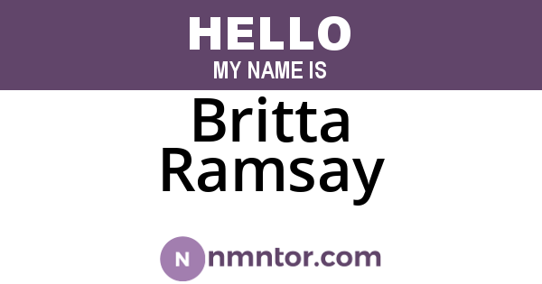Britta Ramsay