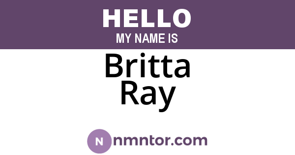 Britta Ray