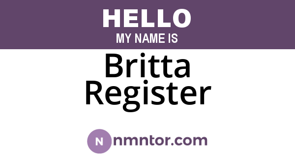 Britta Register