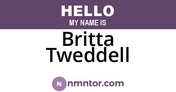 Britta Tweddell