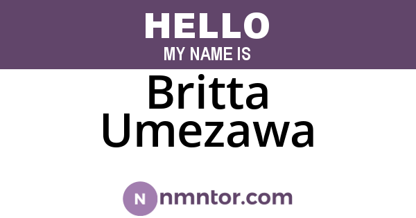 Britta Umezawa