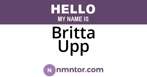 Britta Upp