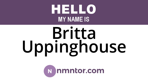 Britta Uppinghouse