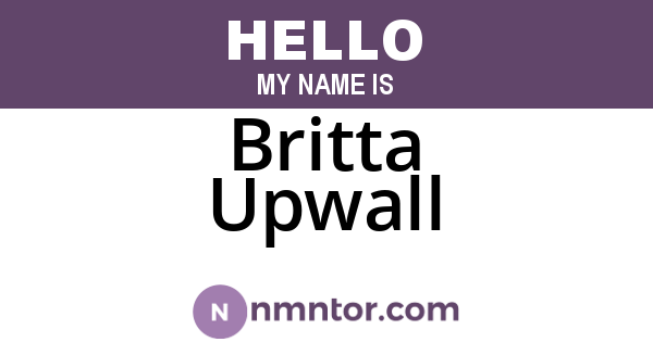 Britta Upwall