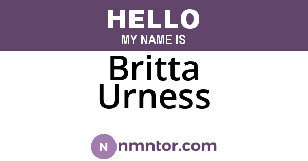 Britta Urness