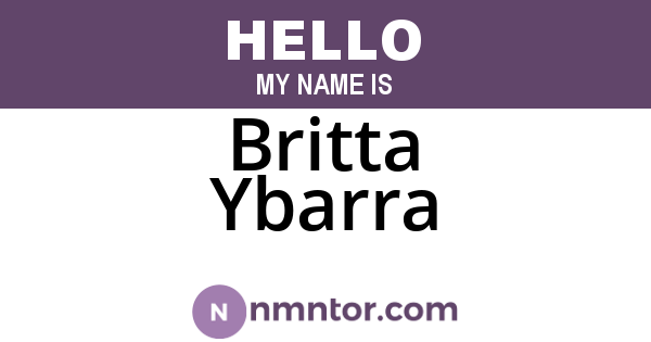 Britta Ybarra