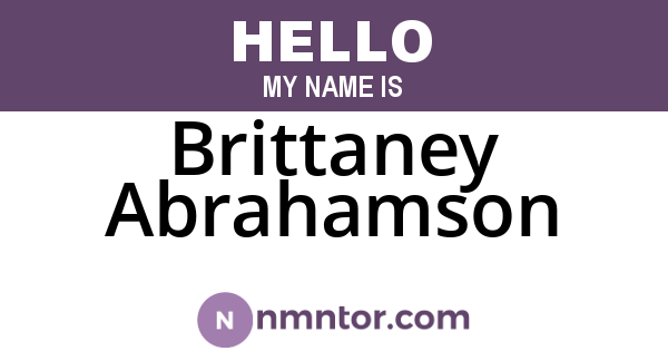 Brittaney Abrahamson