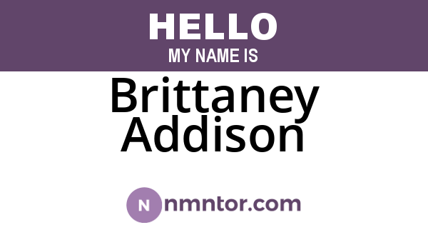 Brittaney Addison