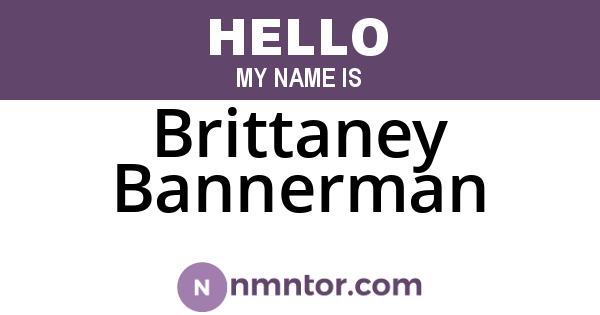 Brittaney Bannerman